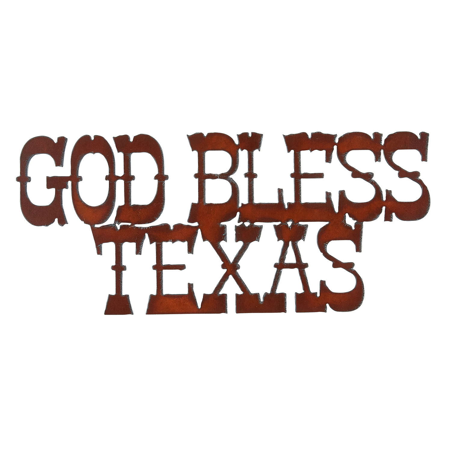 God Bless Texas Cut-out Sign